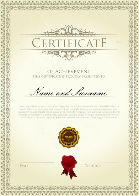 Certificate template