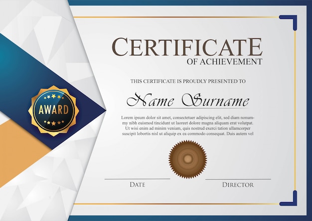 Certificate template 