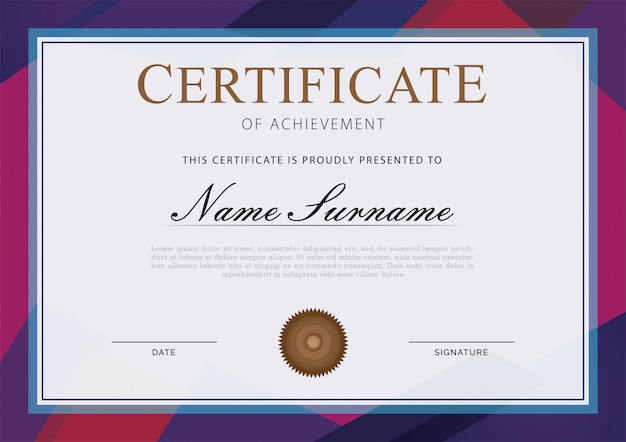 Certificate template 