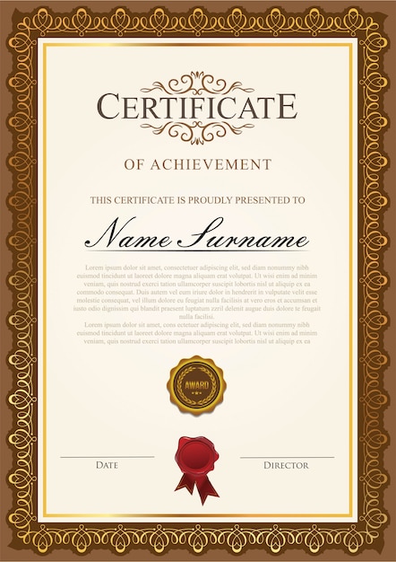 Certificate template 