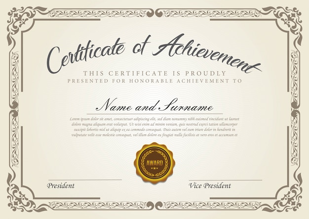 Certificate template 