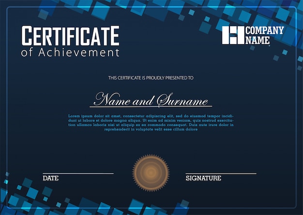 Certificate template