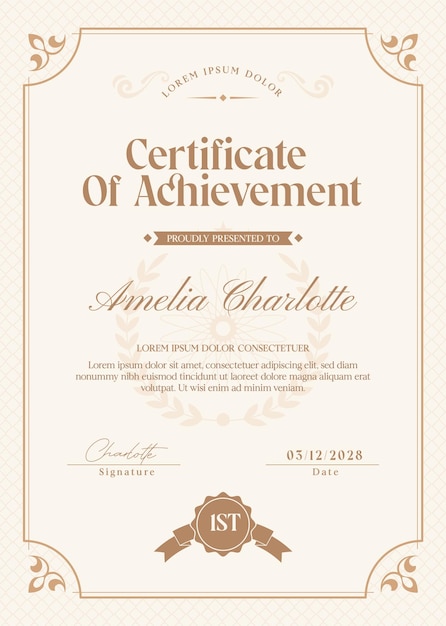 Vector certificates