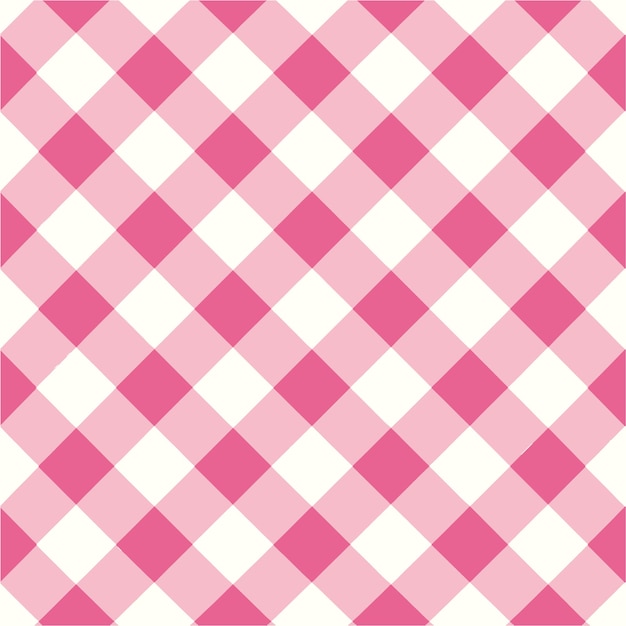 Vector charming vintage gingham pattern in soft pink hue