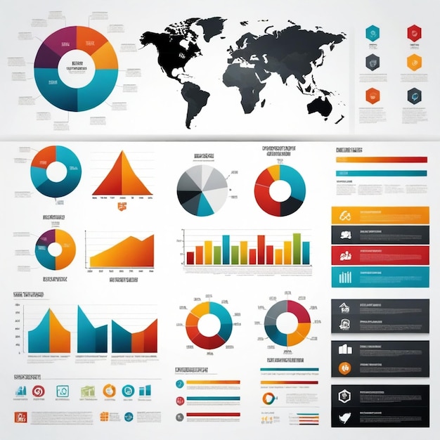 a chart with a diagram of the world and the words quot business quot on it