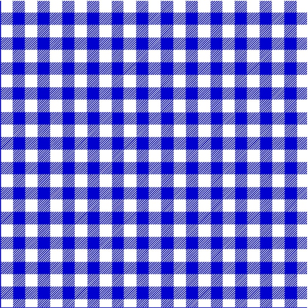 checkered pattern of two colors blue and white textile print