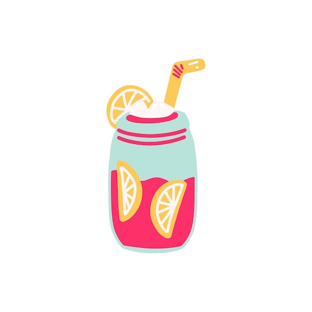 Cheerful Lemonade Summer Vacation Illustration