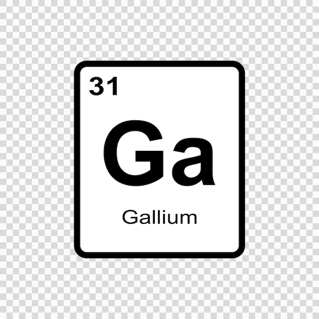 Chemical element Gallium Vector illustration