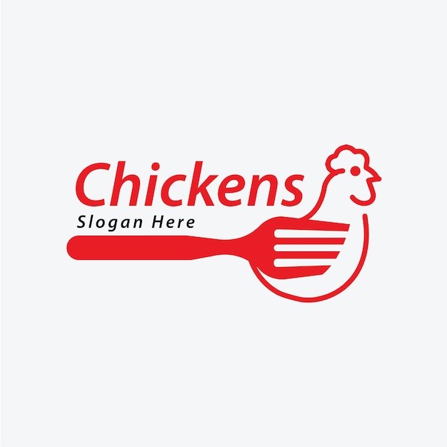 Chickens Fire Logo. Restaurant Logo