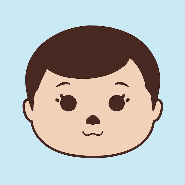 Vector child head icon flat design vector illustration