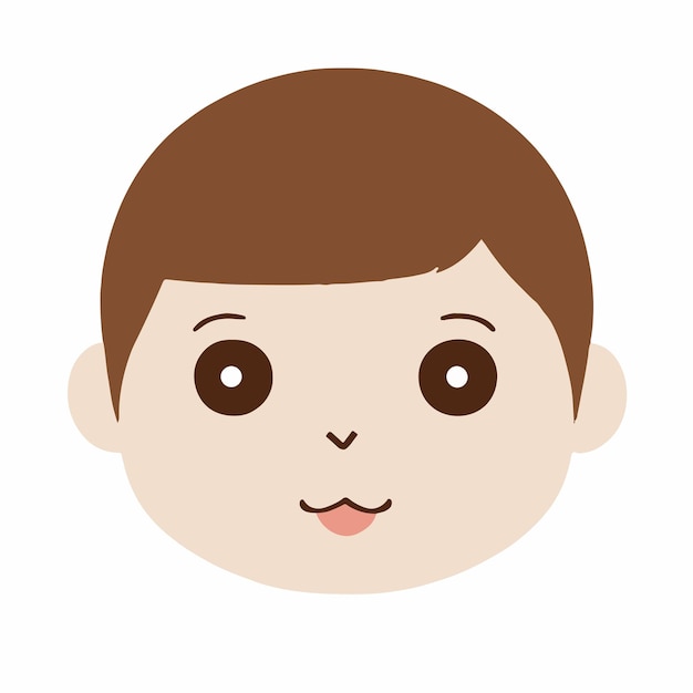 Vector child head icon flat design vector illustration