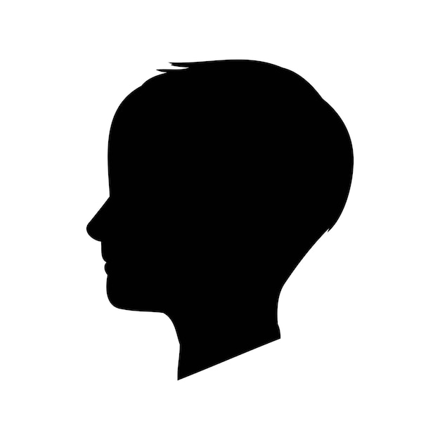 A child silhouette vector child profile vector