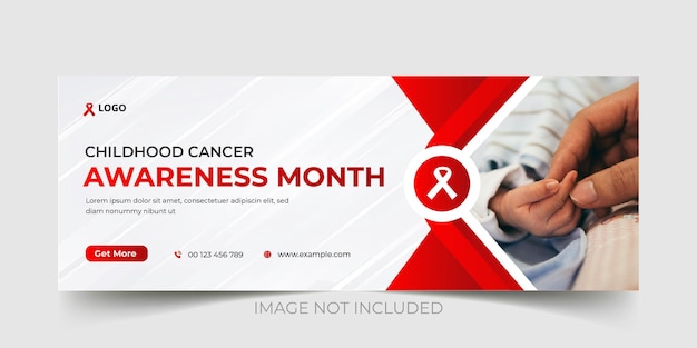 Childhood cancer awareness month facebook cover and web banner design