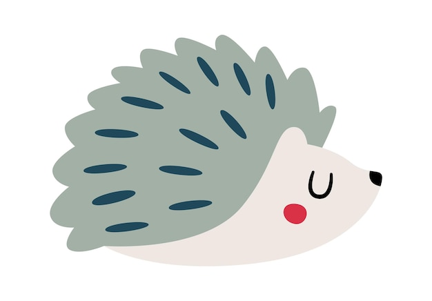 Vector childish hedgehog animal