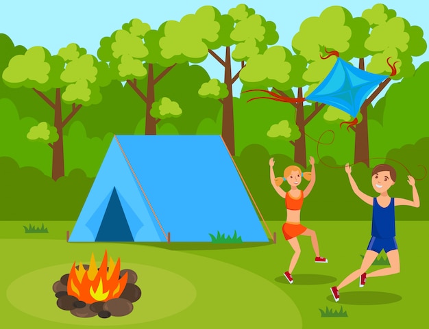 Children in Summer Camp Flat 