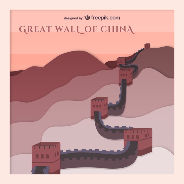 Vector chinese great wall