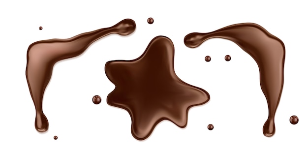 Vector chocolate drops isolated. vector realistic