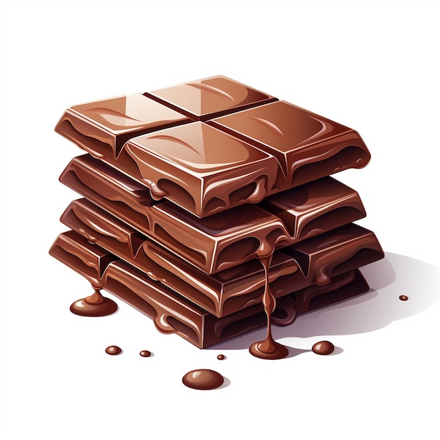 chocolate food cocoa vector sweet isolated dessert dark brown cacao milk background illu