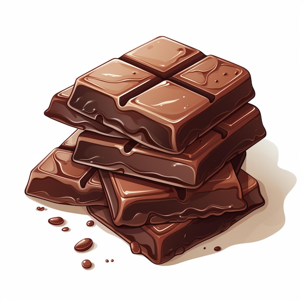 chocolate food cocoa vector sweet isolated dessert dark brown cacao milk background illu