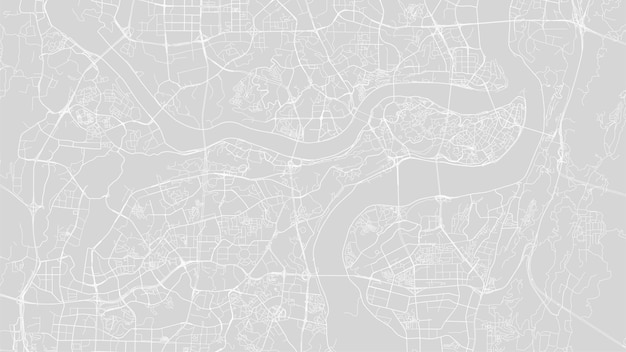 Vector chongqing map city poster white and grey horizontal background vector map municipality area street map widescreen skyline panorama