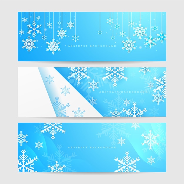 Christmas blue background with snow and snowflake Christmas card with snowflake border vector illustration