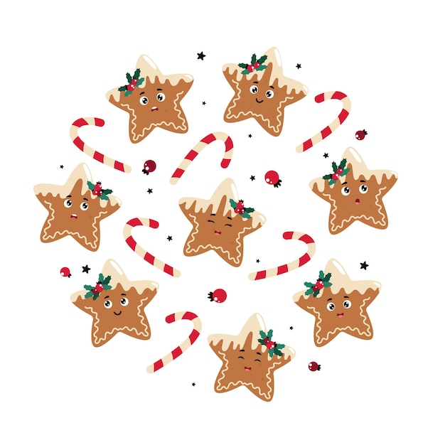 christmas gingerbread cookies gingerbread cookies christmas cookies illustration with christmas