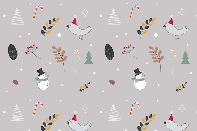 Vector christmas pattern wrapping paper background