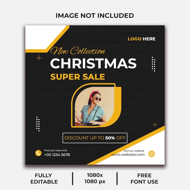 Christmas Sale Social Media Post Template