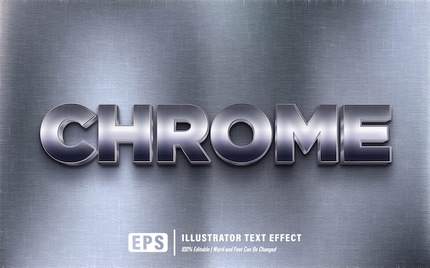 chrome text effect - editable  