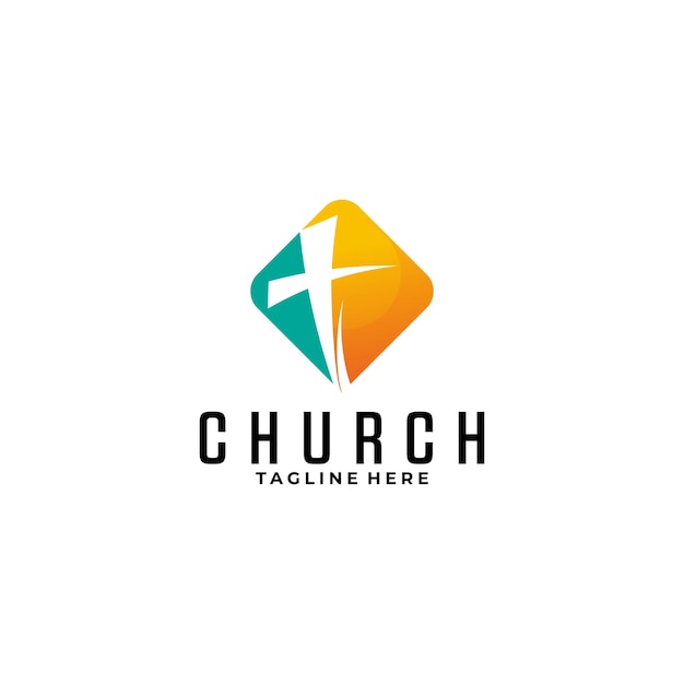 Church logo icon vector illustration concept