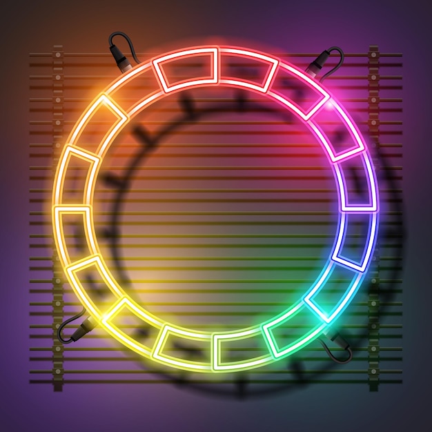 Circle neon banner design