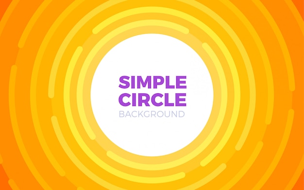 Circle Style Background with Outline in Orange Color