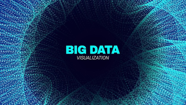 Vector circular big data flow background