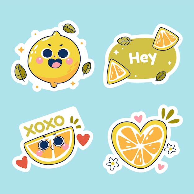 Citrus stickers collection