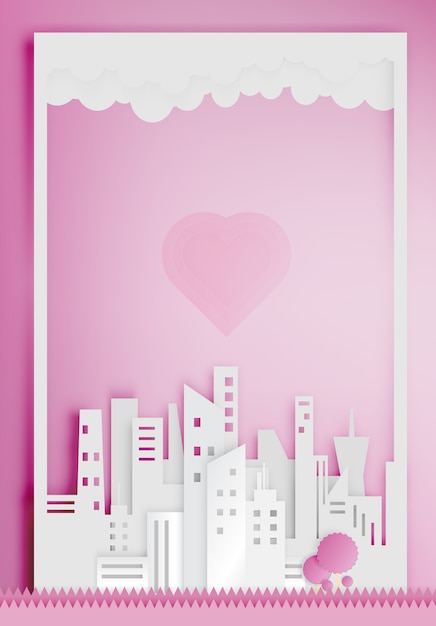 City of love paper art style 