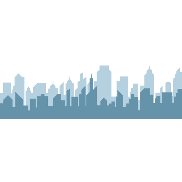 Vector city skyline background vector illustration design