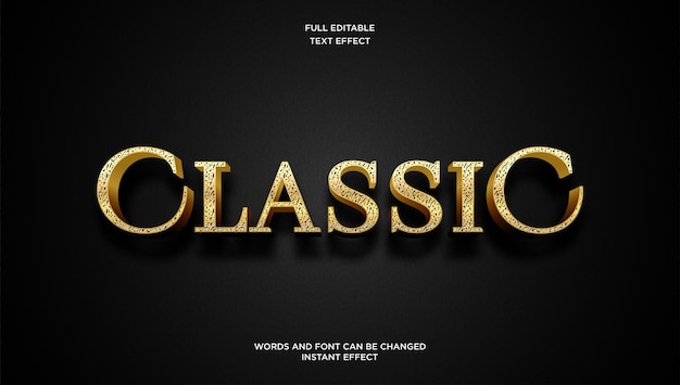 Classic luxury editable text effect modern gradient gold style