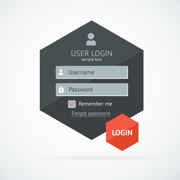 Clean business login form page Template