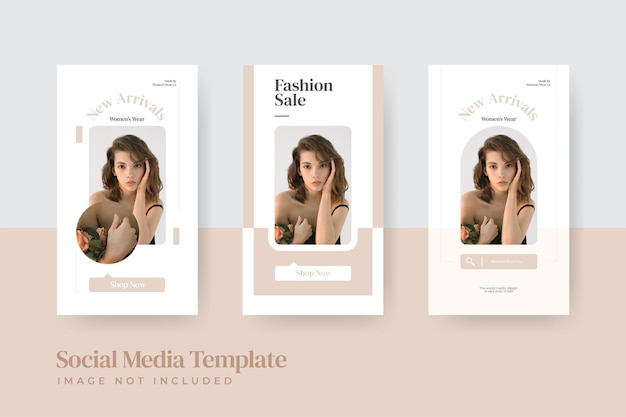 Clean instastory social media post template