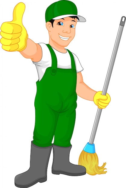 cleaning service thumb up