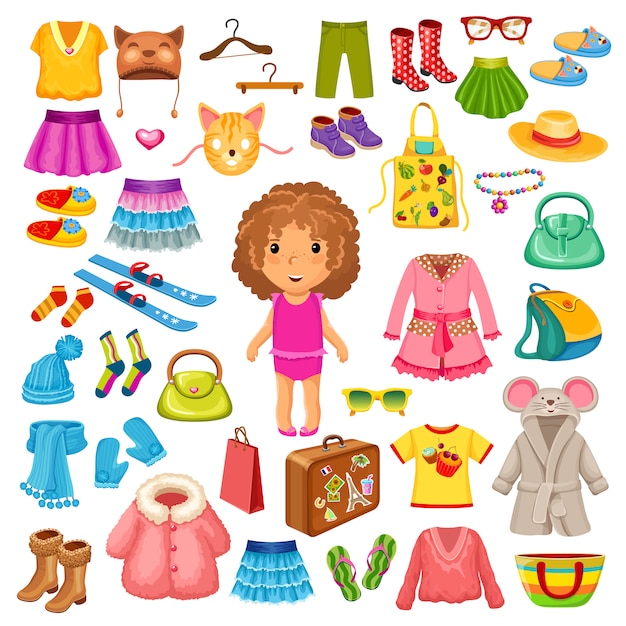 Clothes and accessories for children.