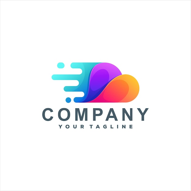 Cloud gradient color logo design