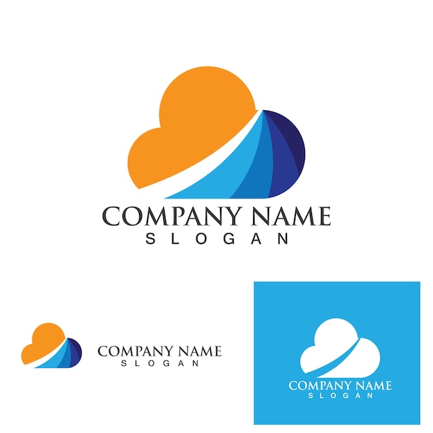 Cloud logo and symbol vector  template