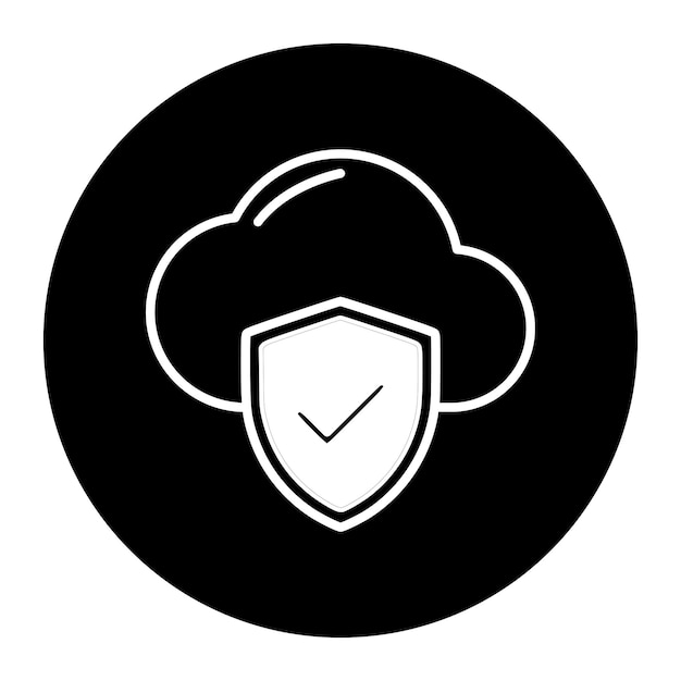 Vector cloud protection icon