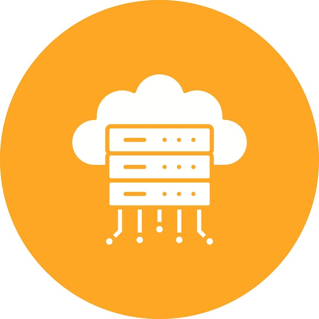 Vector cloud server icon