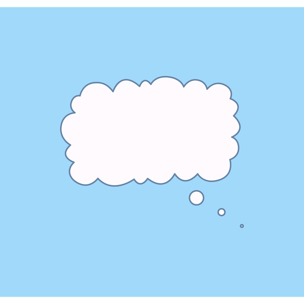 Cloud speech bubble Clouds textbox for communication comment and message template