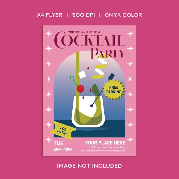 Vector cocktail party flyer