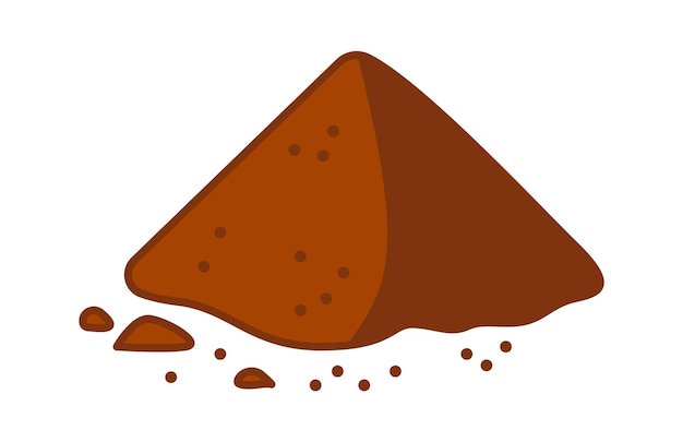 Cocoa powder food Vector illustration