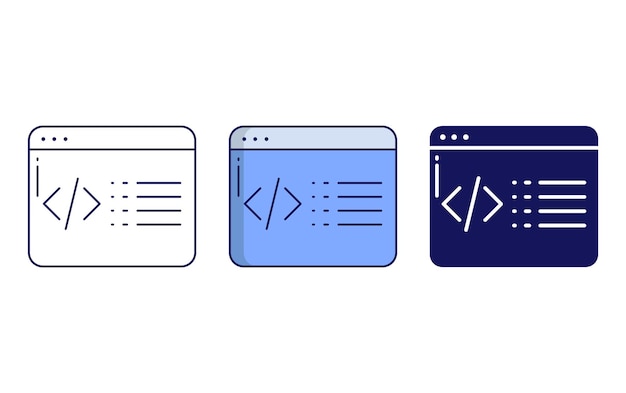 Coding vector icon