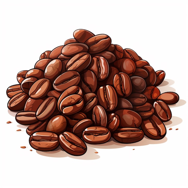 coffee drink bean seed isolated food espresso caffeine illustration ingredient roasted ve